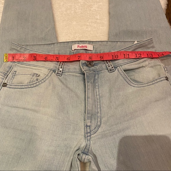 Blugirl Folies Distressed Light Denim Size 26 - Picture 9 of 11